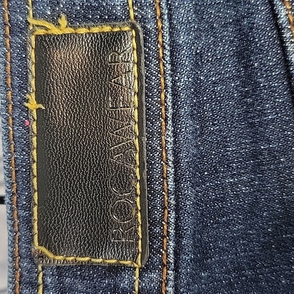 ROCAWEAR SIMONE Straight Leg Embroidered Jeans Size 9 - Picture 5 of 8